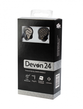 Santo Angelo® DEVON24 Audífono In Ear Monitor Intra-Auricular Híbrido 1DD + 1BA