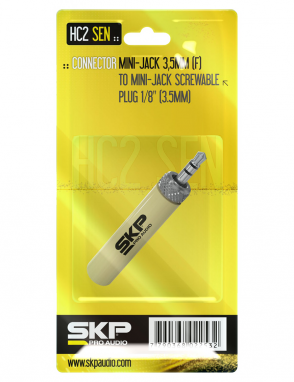 SKP® HC2 Adaptador Conector Mini Plug ⅛"  a Mini Plug ⅛" Atornillable Sennheiser®