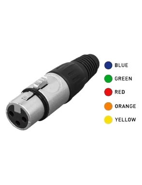 SKP® XLF-3 Conector XLR  Hembra Set: 6 Unidades Colores