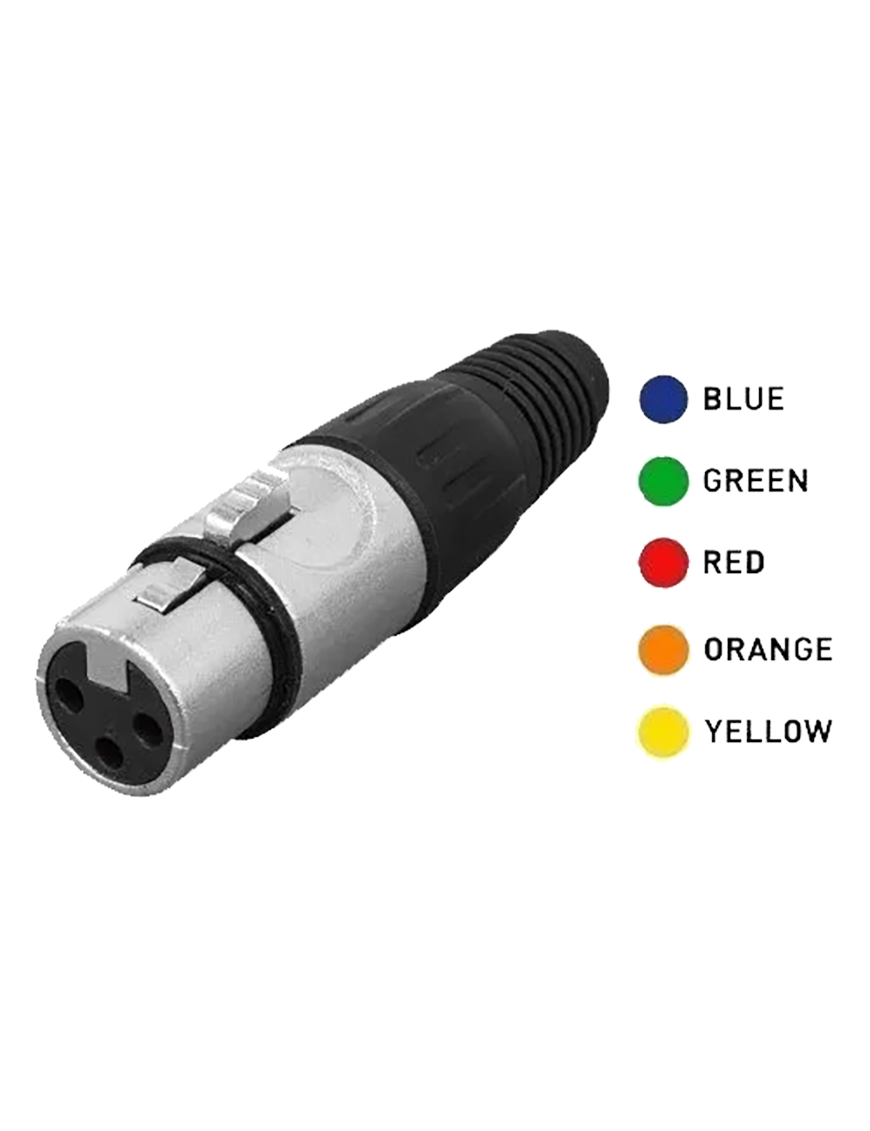 SKP® XLF-3 Conector XLR  Hembra Set: 6 Unidades Colores