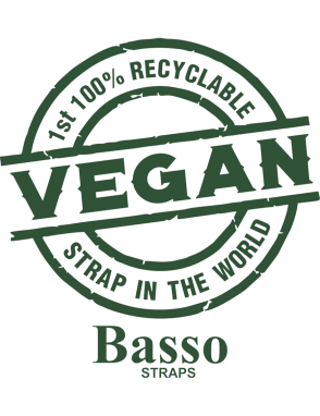 Basso® EcoStrap® Vegana Correa Bajo 8,5 cm ECOBASS Soft Color: Negro