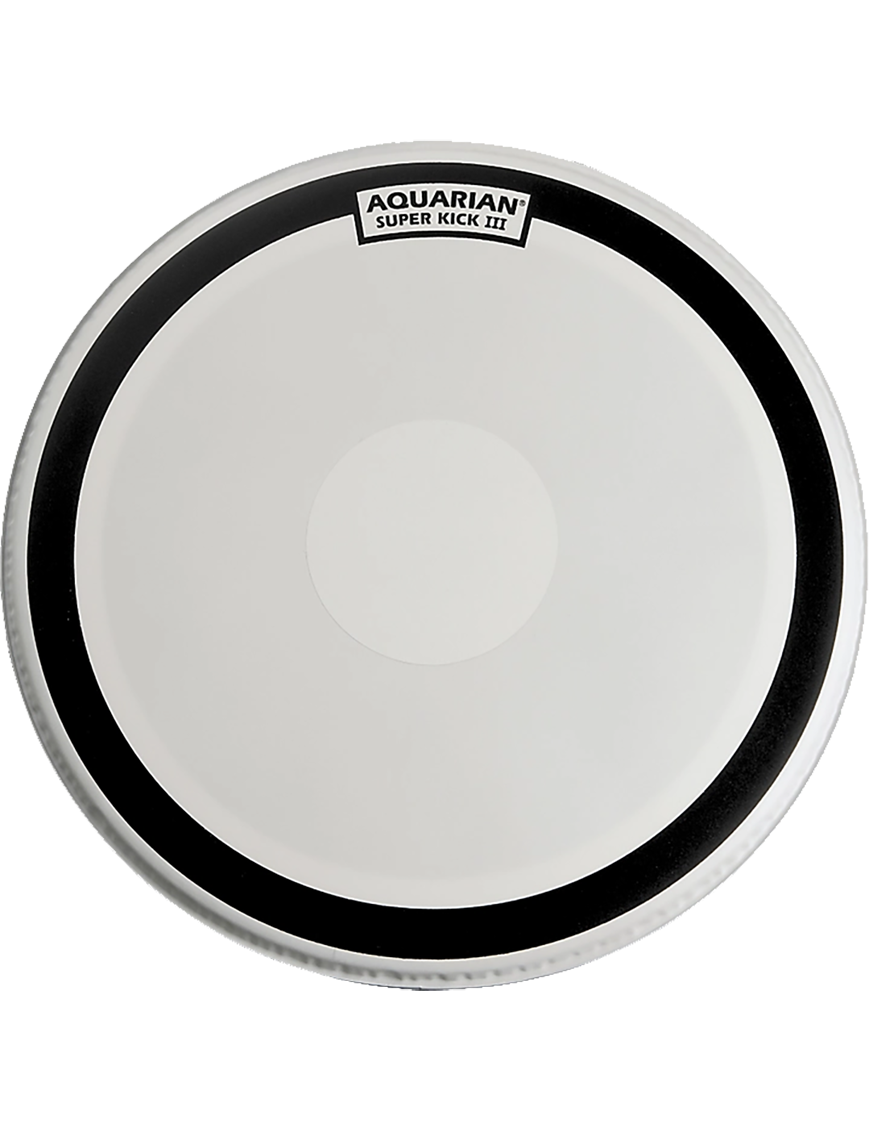Aquarian Drumheads®  SKIII-20 SUPER KICK III™ Parche Bombo 20" Texture Coated™ Power Dot™ Blanco