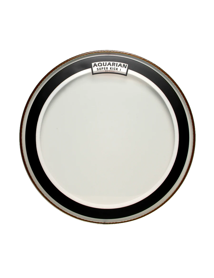 Aquarian Drumheads® SKP22BK SUPER KICK I™ Parche Bombo Set Prepack: SKI1x22" RSM1x22"Bk DKP2