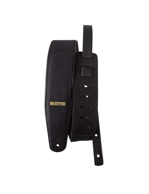 Basso® CLASSIC Correa Guitarra Cuero 7 cm CUSTOM SHOP Color: Negro