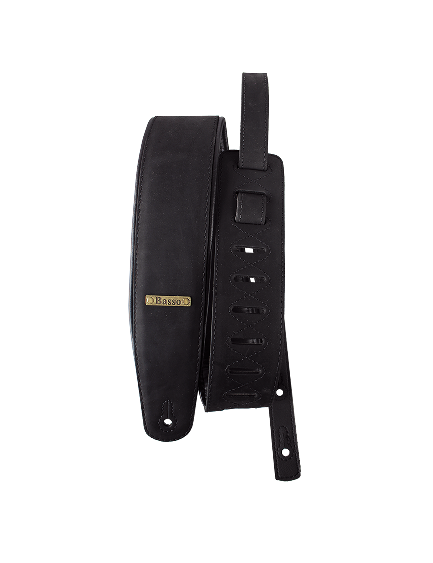 Basso® CLASSIC Correa Guitarra Cuero 7 cm CUSTOM SHOP Color: Negro Basso® CLASSIC Correa Guitarra Cuero 7 cm CUSTOM SHOP Color: Negro