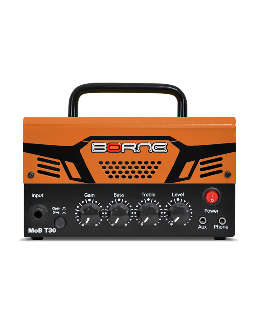 Borne® MoB T30 Amplificador Guitarra Cabezal 30W 2 Canales Color: Naranjo