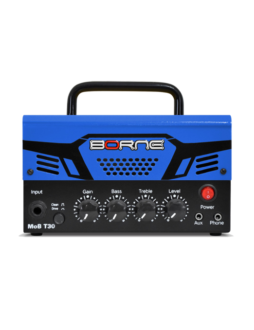 Borne® MoB T30 Amplificador Guitarra Cabezal 30W 2 Canales Color: Azul
