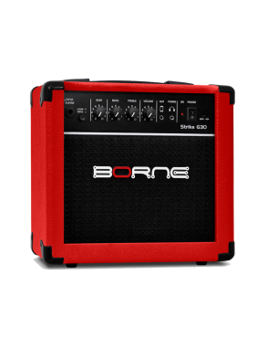 Borne® Strike G30 Amplificador Guitarra Combo 15W 2 Canales 1x6" Tolex Red