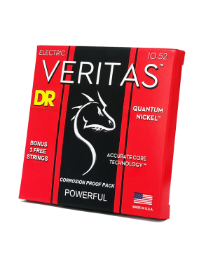 DR VERITAS™ VTE-10-52 Cuerdas Guitarra Eléctrica 6 Cuerdas 10-52 Big Heavy Extra: 3 Cuerdas