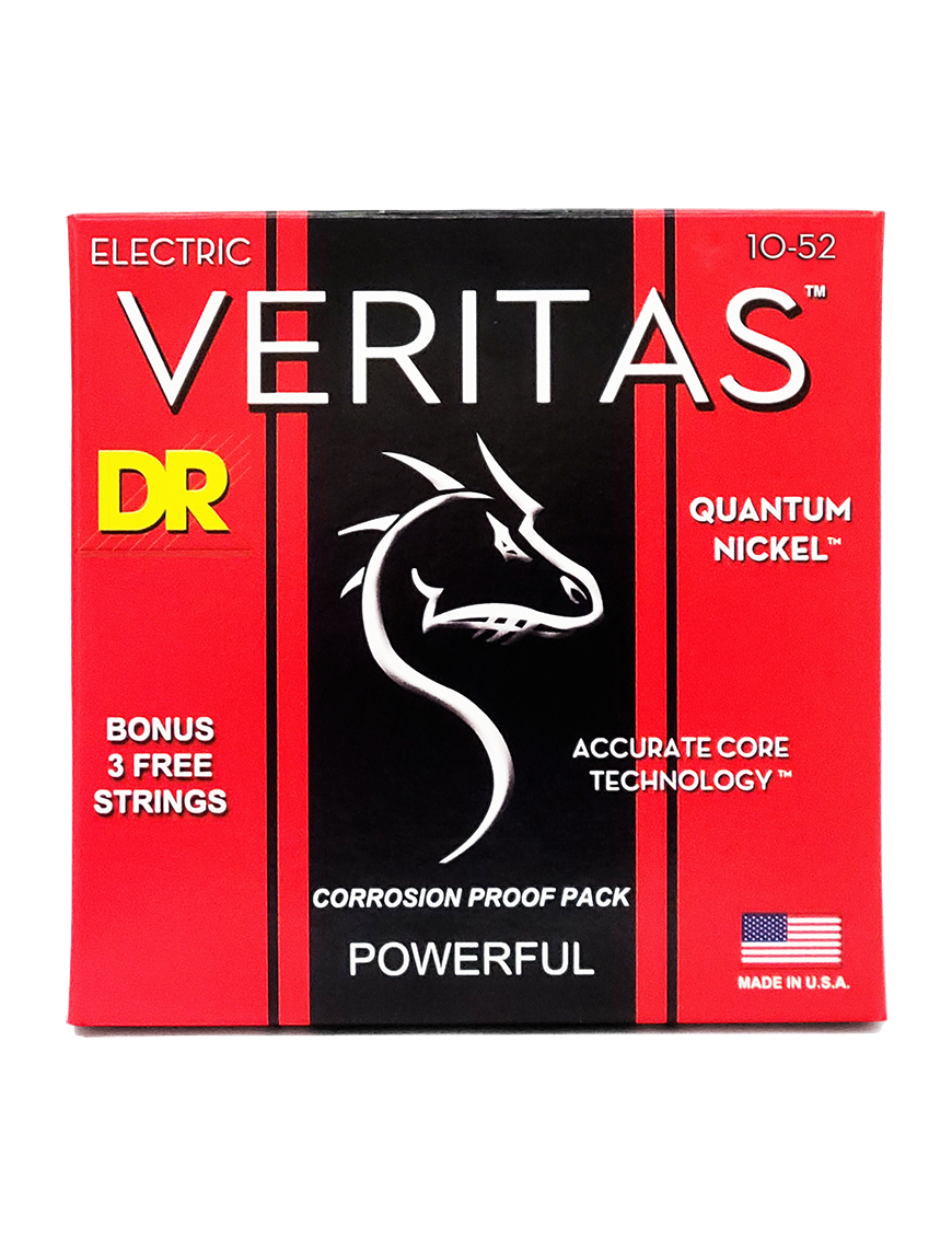 DR VERITAS™ VTE-10-52 Cuerdas Guitarra Eléctrica 6 Cuerdas 10-52 Big Heavy Extra: 3 Cuerdas