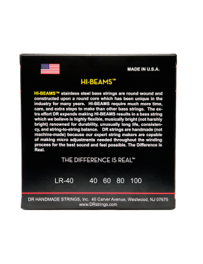 DR HI-BEAMS™ LR-40 Cuerdas Bajo Eléctrico 4 Cuerdas LR-40-100 Light