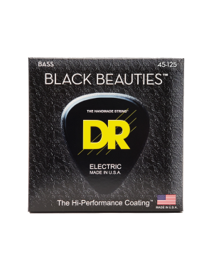 DR BLACK BEAUTIES™ BKB5-45 Cuerdas Bajo Eléctrico 5 Cuerdas Recubiertas 45-125 Medium