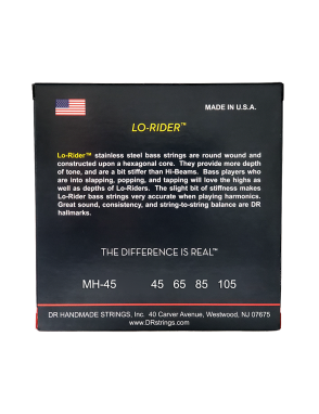 DR LO-RIDER™ MH-45 Cuerdas Bajo Eléctrico 4 Cuerdas 45-105 Medium