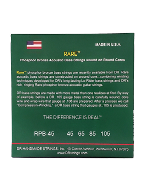 DR RARE™ RPB-45 Cuerdas Bajo Acústico 4 Cuerdas 45-105 Medium Phosphor Bronze