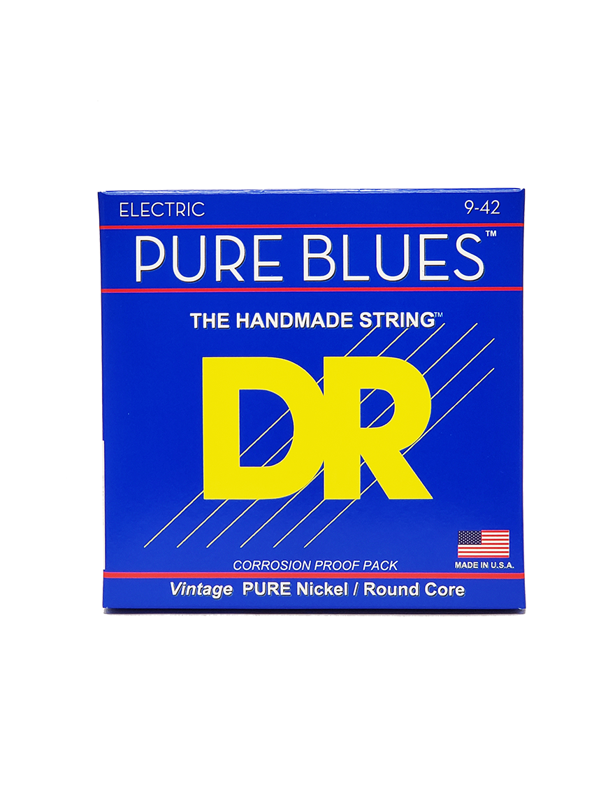 DR PURES BLUES™ PHR-9 Cuerdas Guitarra Eléctrica 6 Cuerdas 9-42 Light