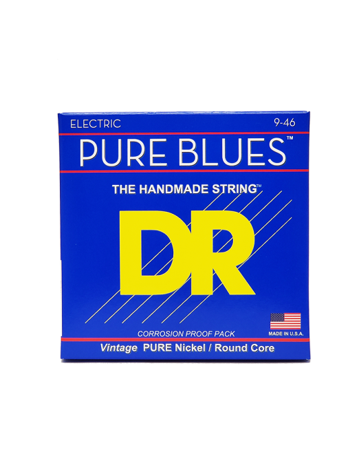 DR PURES BLUES™ PHR-9/46 Cuerdas Guitarra Eléctrica 6 Cuerdas 9-46 Light Heavy