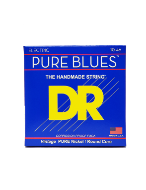 DR NEON™ Blue 10-46 Cuerdas Guitarra Eléctrica 6 Cuerdas Medium Color: Azul