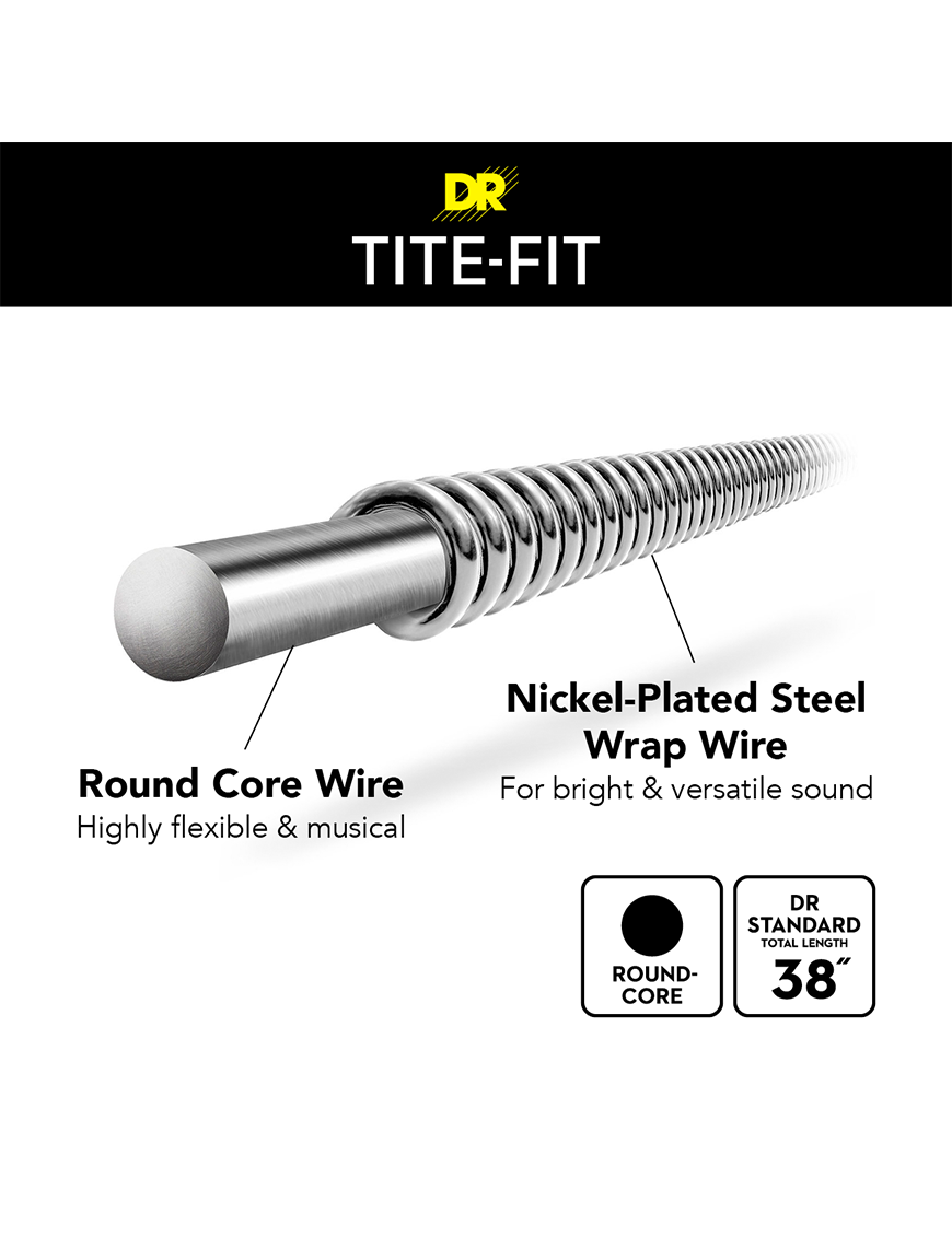 DR TITE-FIT™ EH-11 Cuerdas Guitarra Eléctrica 6 Cuerdas 11-50 Heavy