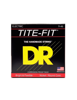 DR TITE-FIT™ LH-9 Cuerdas Guitarra Eléctrica 6 Cuerdas 9-46 Light-Heavy