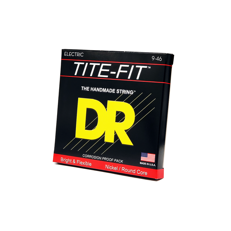 DR TITE-FIT™ LH-9 Cuerdas Guitarra Eléctrica 6 Cuerdas 9-46 Light-Heavy
