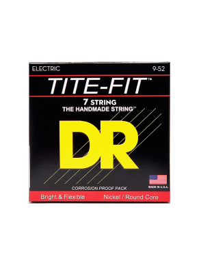 DR TITE-FIT™ LT7-9 Cuerdas Guitarra Eléctrica 7 Cuerdas 9-52 Light