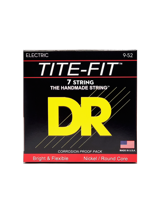 DR TITE-FIT™ LT7-9 Cuerdas Guitarra Eléctrica 7 Cuerdas 9-52 Light