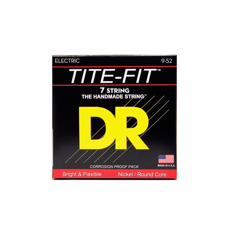 DR TITE-FIT™ LT7-9 Cuerdas Guitarra Eléctrica 7 Cuerdas 9-52 Light