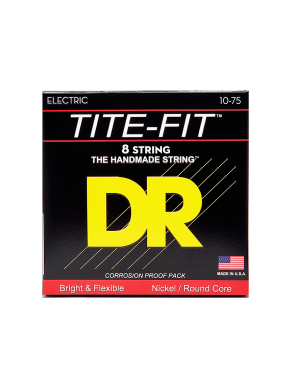 DR TITE-FIT™ TF8-10 Cuerdas Guitarra Eléctrica 8 Cuerdas 10-75 Medium