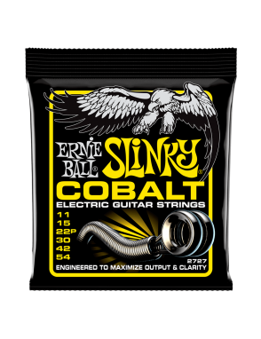 Ernie Ball® 2727 11-54 Cobalt Slinky® Cuerdas Guitarra Eléctrica 6 Cuerdas Beefy