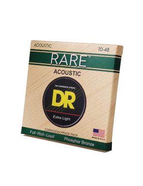 DR RARE™ RPL-10 Cuerdas Guitarra Acústica 6 Cuerdas 10-48 Extra Light Phosphor Bronze