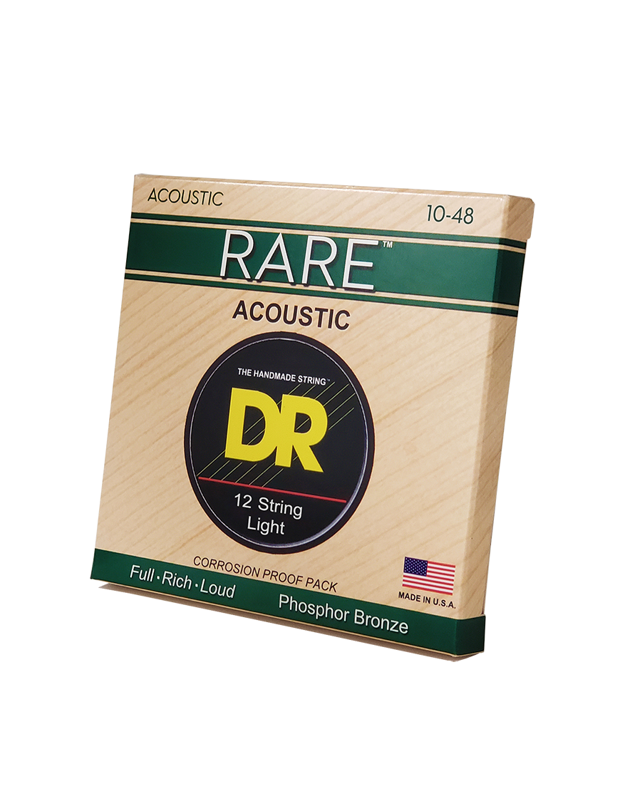 DR RARE™ RPL-10/12 Cuerdas Guitarra Acústica 12 Cuerdas 10-48 Light Phosphor Bronze