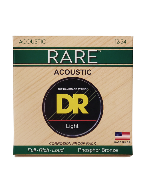 DR RARE™ RPM-12 Cuerdas Guitarra Acústica 6 Cuerdas 12-54 Light Phosphor Bronze