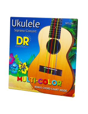 DR MULTI-COLOR™ Cuerdas Ukelele Soprano/Concierto