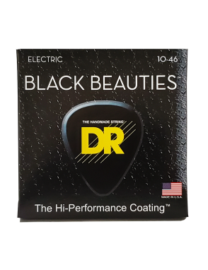 DR BLACK BEAUTIES™ BKE-10 Cuerdas Guitarra Eléctrica 6 Cuerdas Cubiertas 10-46 Medium