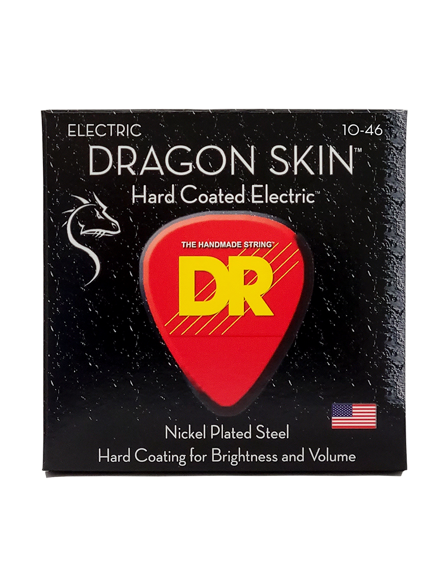 DR DRAGON SKIN™ DSE-10 Cuerdas Guitarra Eléctrica 6 Cuerdas Recubiertas 10-46 Medium