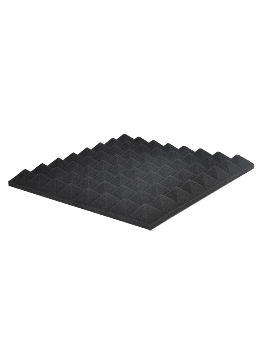 ApexTone® FL02 Panel Absorción Espuma Acústica Piramidal Tamaño: 50x50x5 cm Color: Negro