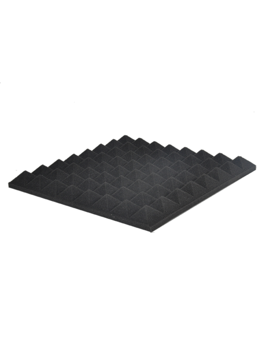 ApexTone® FL02 Panel Absorción Espuma Acústica Piramidal Tamaño: 50x50x5 cm Color: Negro