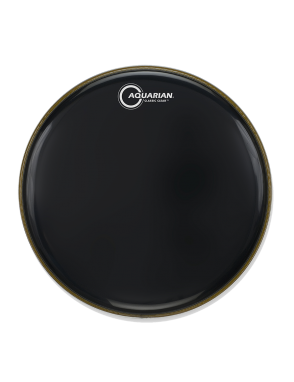 Aquarian Drumheads® CC-15BK Classic Clear™ Parche Tom 15" Resonante Negro Brillante