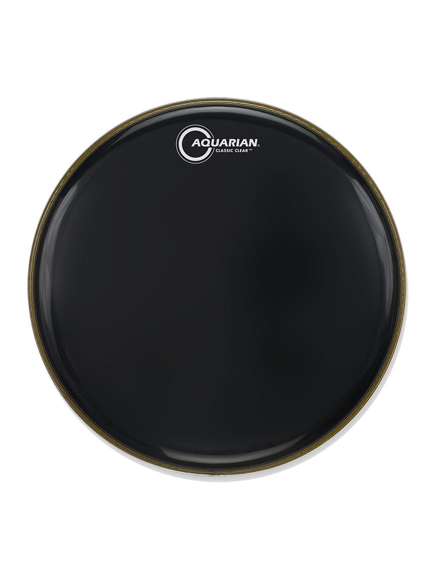 Aquarian Drumheads® CC-18BBK Classic Clear™ Parche Bombo 18" Resonante Negro Brillante