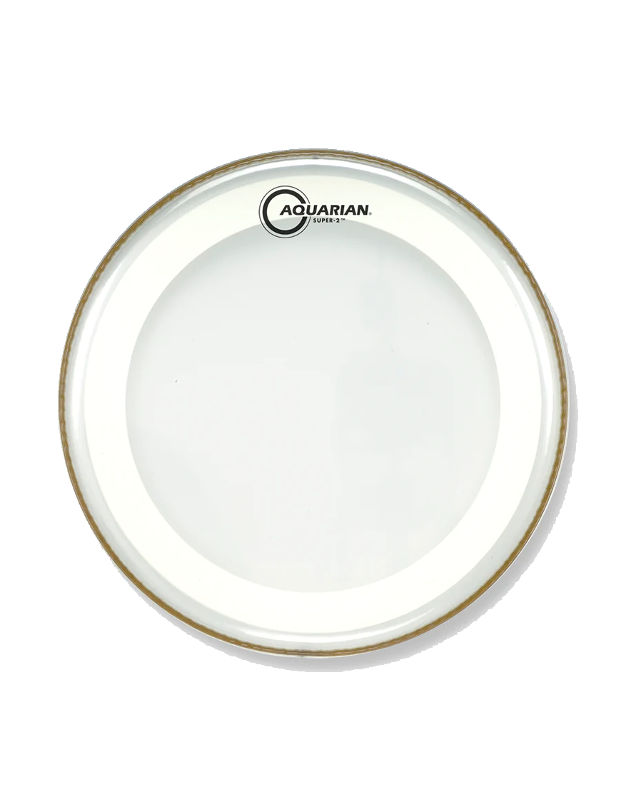 Aquarian Drumheads® MRS2-12 SUPER 2™ Parche Tom 12" Clear Studio-X™ Ring