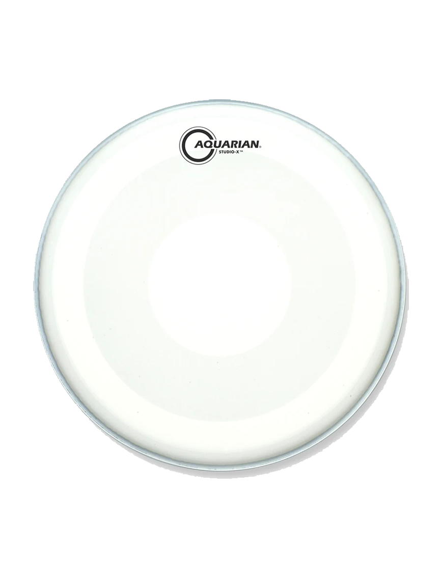 Aquarian Drumheads® TCSXPD-16 Studio-X™ Parche Tom 16" Texture Coated™ Power Dot™ Blanco