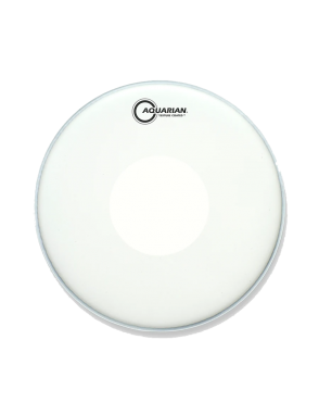 Aquarian Drumheads® TCPD-14 TEXTURE COATED™ Parche Caja 14" Power Dot™ Blanco