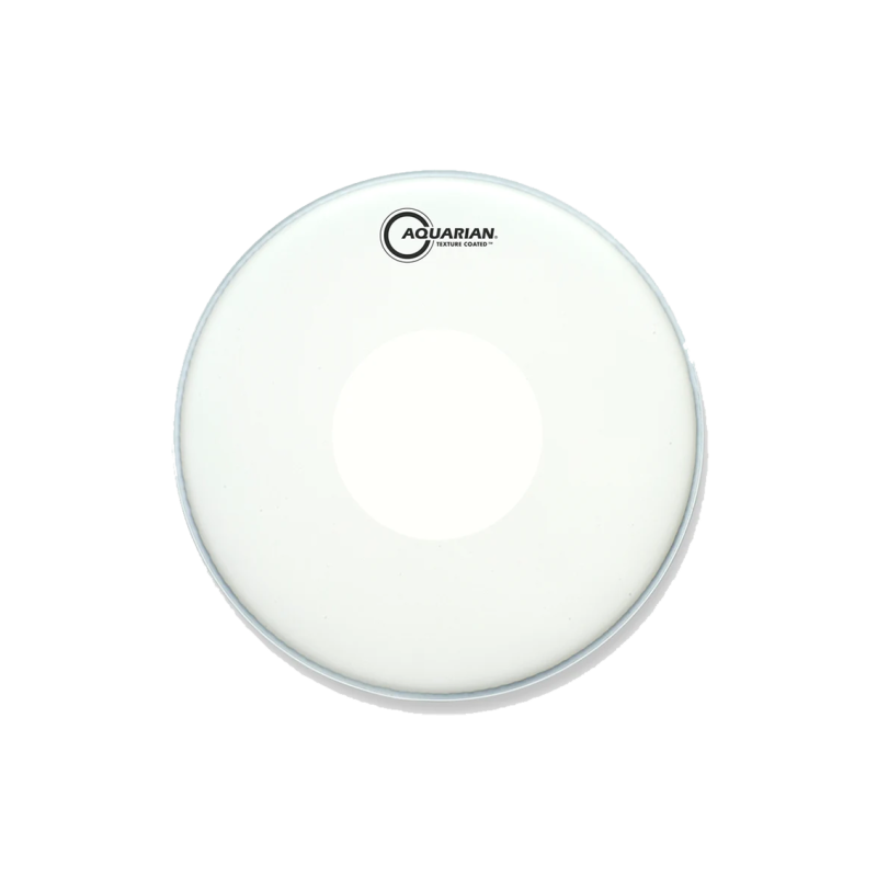 Aquarian Drumheads® TCPD-14 TEXTURE COATED™ Parche Caja 14" Power Dot™ Blanco