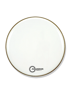 Aquarian Drumheads® FR-22W Full Force II™ Parche Bombo 22" Resonante Blanco Port Hole™