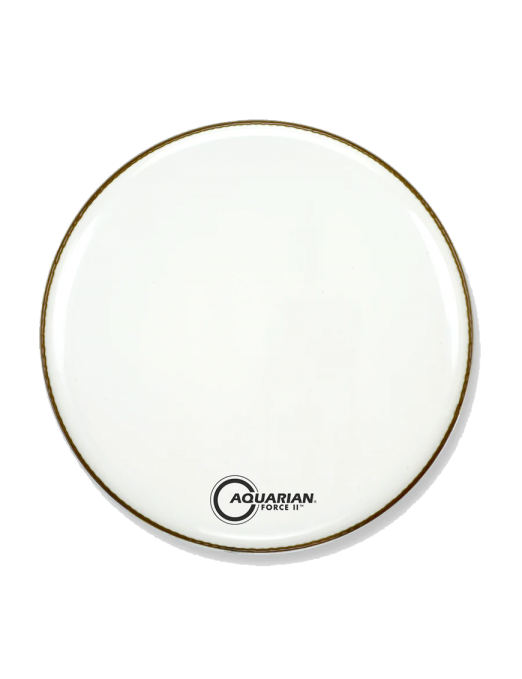 Aquarian Drumheads® FR-22W Full Force II™ Parche Bombo 22" Resonante Blanco Port Hole™