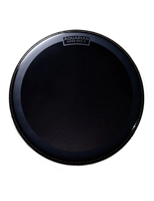 Aquarian Drumheads® REF-16SK REFLECTOR™ Parche Bombo 16"Super Kick II™ Black Mirror