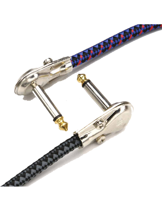 Santo Angelo® AC22 Cable Pedal Textil Plug ¼" 90° a Plug ¼" L 90° OFHC Largo: 60 cm