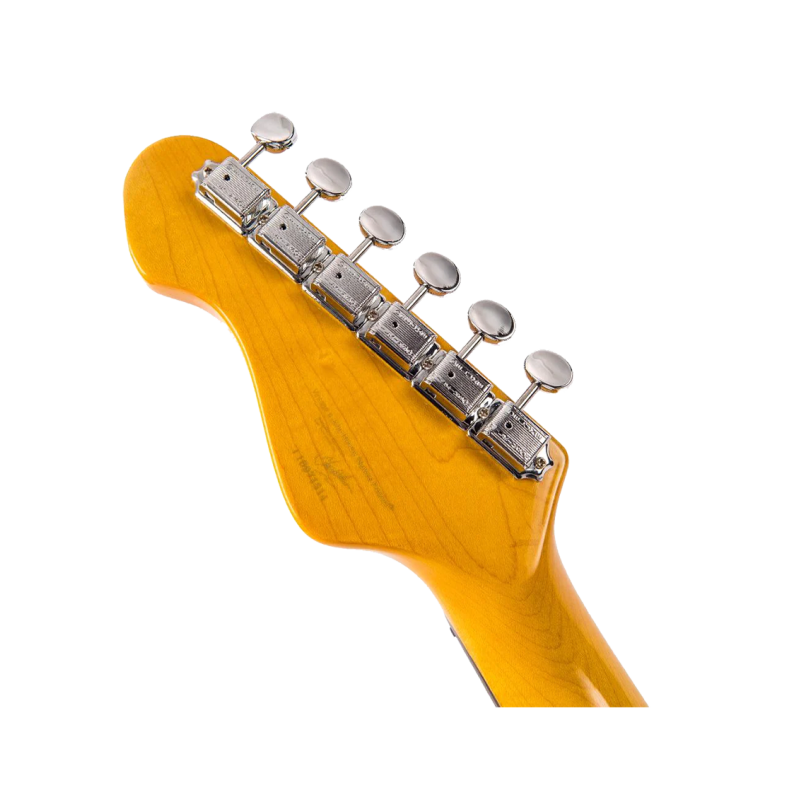 Vintage® V6 Guitarra Eléctrica SSS Tremolo Color: Candy Apple Blue