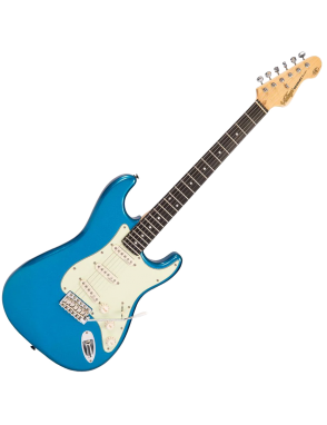 Vintage® V6 Guitarra Eléctrica SSS Tremolo Color: Candy Apple Blue