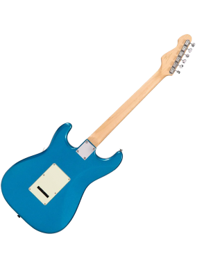 Vintage® V6 Guitarra Eléctrica SSS Tremolo Color: Candy Apple Blue